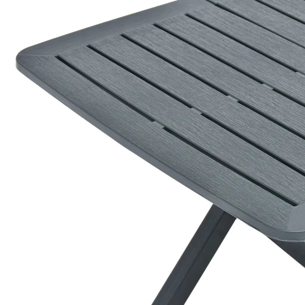 Tavolo da Giardino | Tavolino da esterno Pieghevole Verde 79x72x70 cm in Plastica