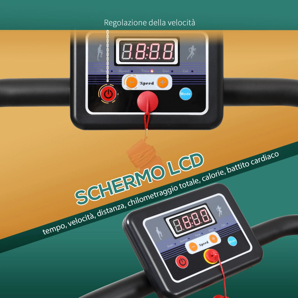Tapis Roulant Pieghevole Elettrico ¨C Zephmum ¨C Nero con Inclinazione e Schermo LCD