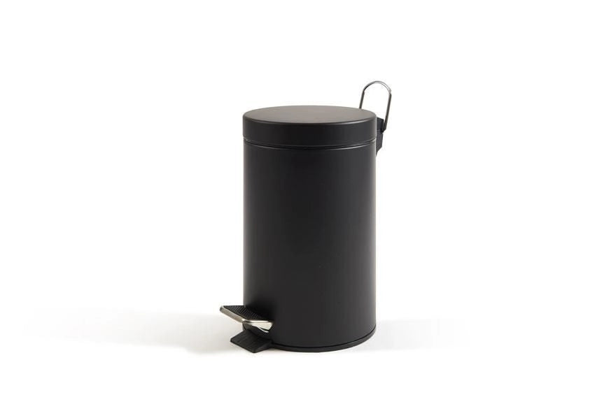 Perfetto 0446C bidone per la spazzatura 5 L Rotondo Acciaio Nero