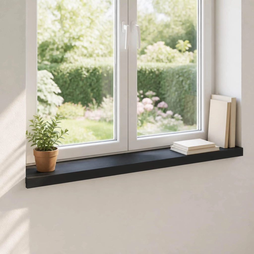 Soglie per finestre 2 pz Nero 90 x 20 x 2 cm 42048337