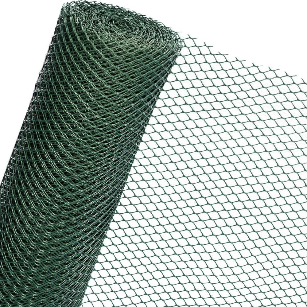 Trade Shop - Rete Di Rinforzo Per Giardino Verde 1 X 5 Mt In Plastica Maglia 13mm Recinsione -