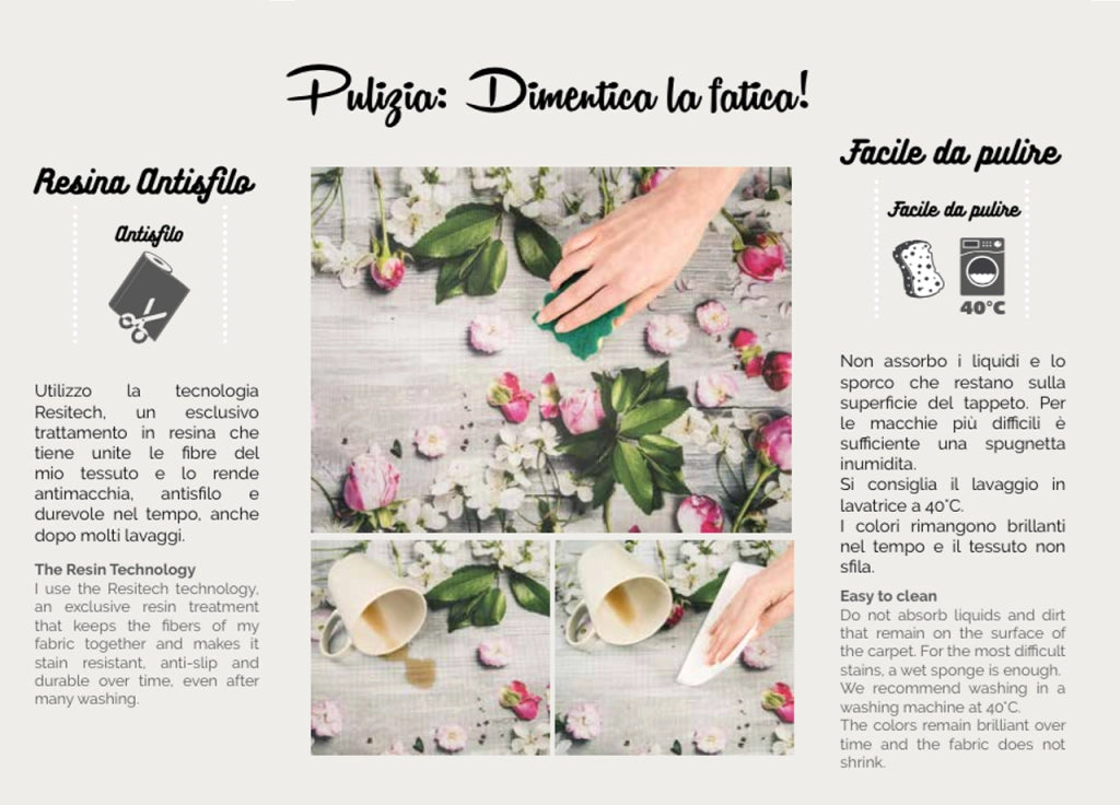 Tappeto Passatoia Antiscivolo Stampa Digitale Sprinty L'originale Dis Spring - 50x180 - Spring
