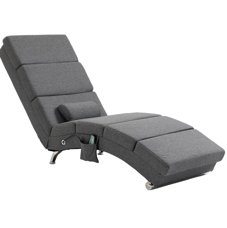 Poltrona relax massaggiante con calore lombare grigio scuro