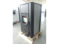 Stufa a legna ventilata Lincar Sofia potenza 7,4kW colore nero