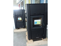 Stufa a legna ventilata Lincar Sofia potenza 7,4kW colore nero