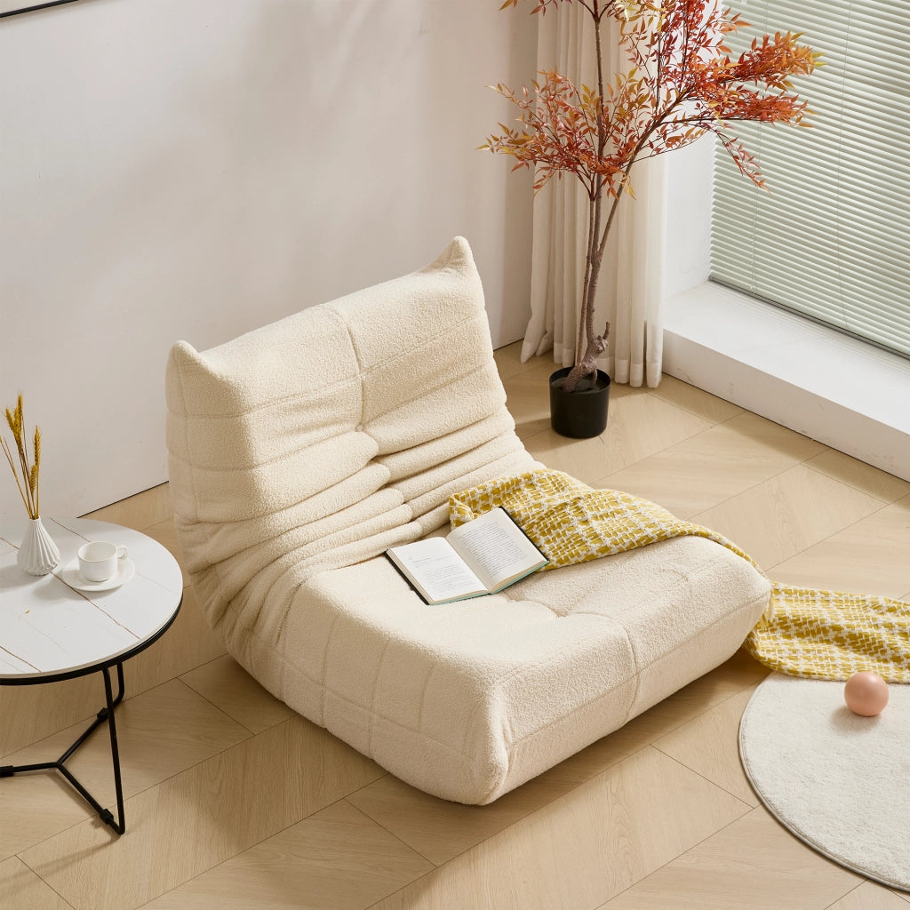 DIVANO SACCO Singolo in Teddy Fleece Beige