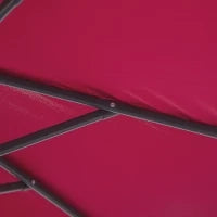 Ombrellone da Giardino 3x2.5 m a Braccio Inclinabile con Manovella, Rosso Scuro