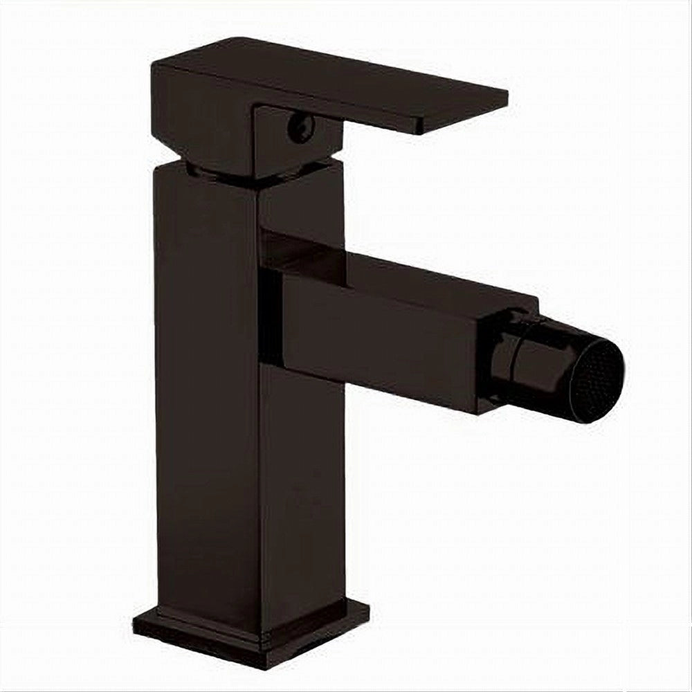 Trade Shop - Rubinetto Per Bagno Ultra Moderno Miscelatore Orientabile Bidet Nero Opaco 87208 -