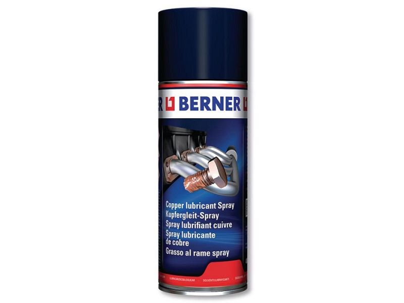 Grasso al rame Berner bomboletta spray da 400ml giallo trasparente