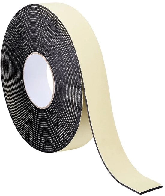 Tappetino di schiuma 10 m - Largo 40 mm - Striscia di fissaggio autoadesiva - Striscia di sigillatura per porta/fenestra - Isolante acustico - Schiuma EVA flessibile - Protezione contro urti