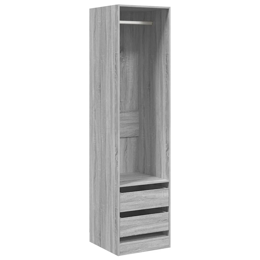 Armadio con Cassetti Grigio Sonoma 50x50x200 Legno Multistrato