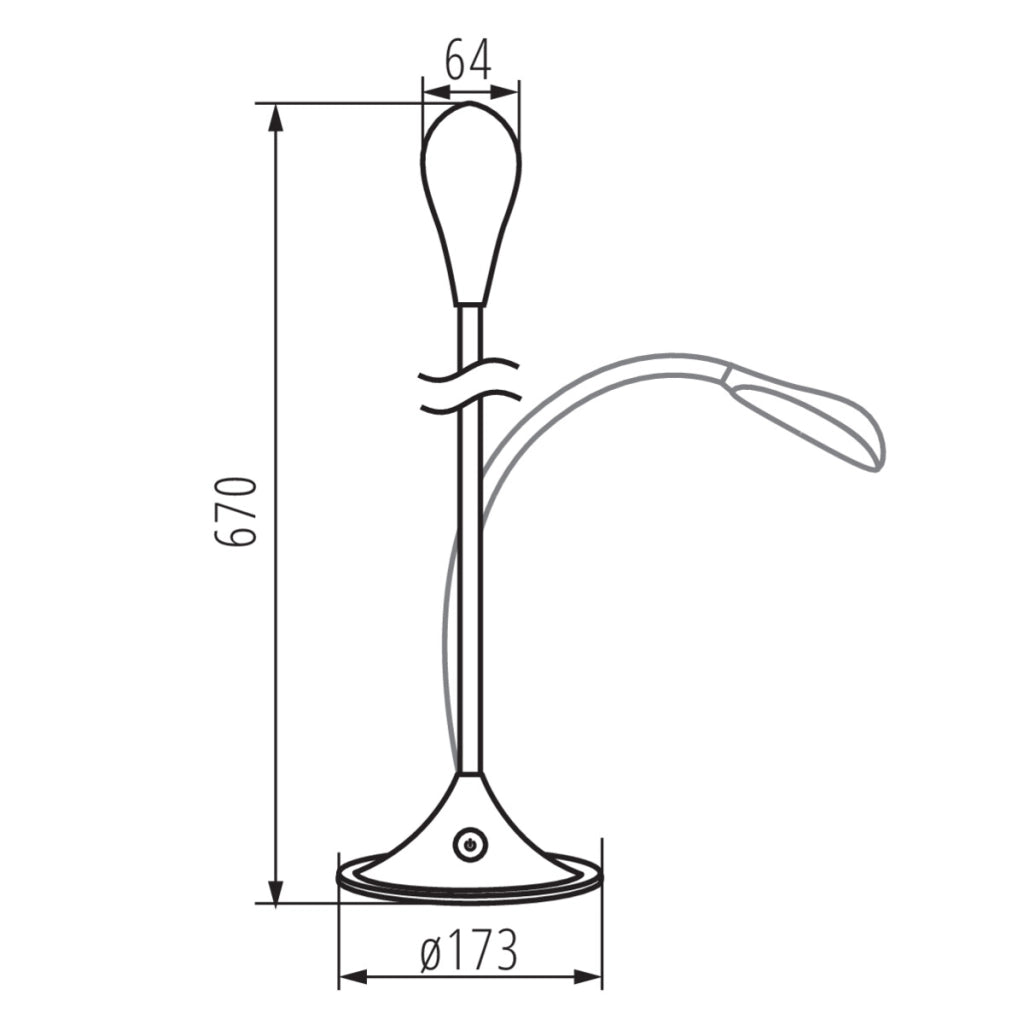 Lampada da scrivania LED nera Kanlux FRANCO II 3000K