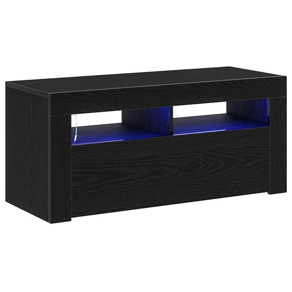 Mobile TV Rovere Nero 90 x 35 x 40 cm Legno multistrato 862560