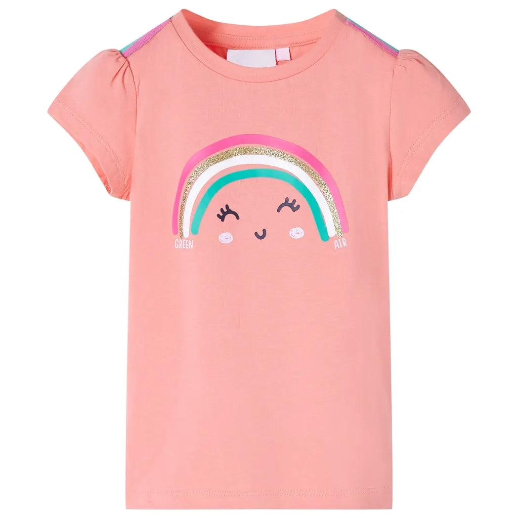 Maglietta da Bambina Corallo Chiaro 128cod mxl 133160