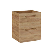 Mobile sottolavabo ERBANO – 2 cassetti – 60 cm – Colore rovere chiaro – Design sospeso contemporaneo