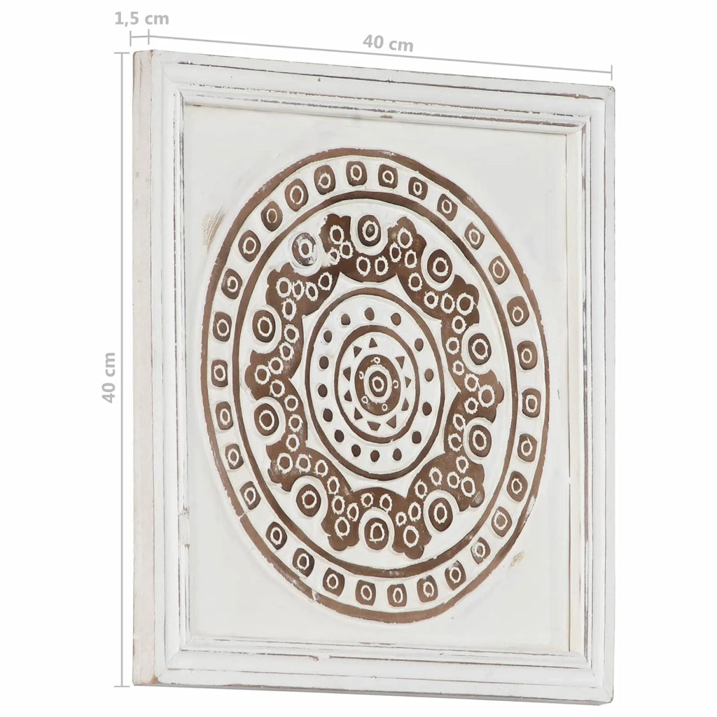 Decorazione artistica 2 pz Marrone e bianco 40 x 40 x 1,5 cm CFW7931483