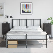 Comodini 2 pz-Set di 2 Tavolino da notte Neri 36x39x78 cm in Acciaio 639784