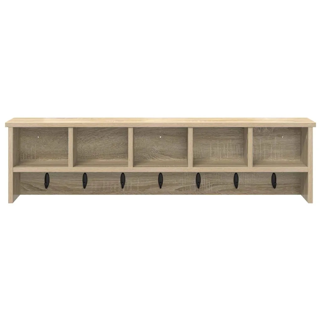 vidaXL Appendiabiti a muro rovere sonoma 100 x 16 x 26 cm