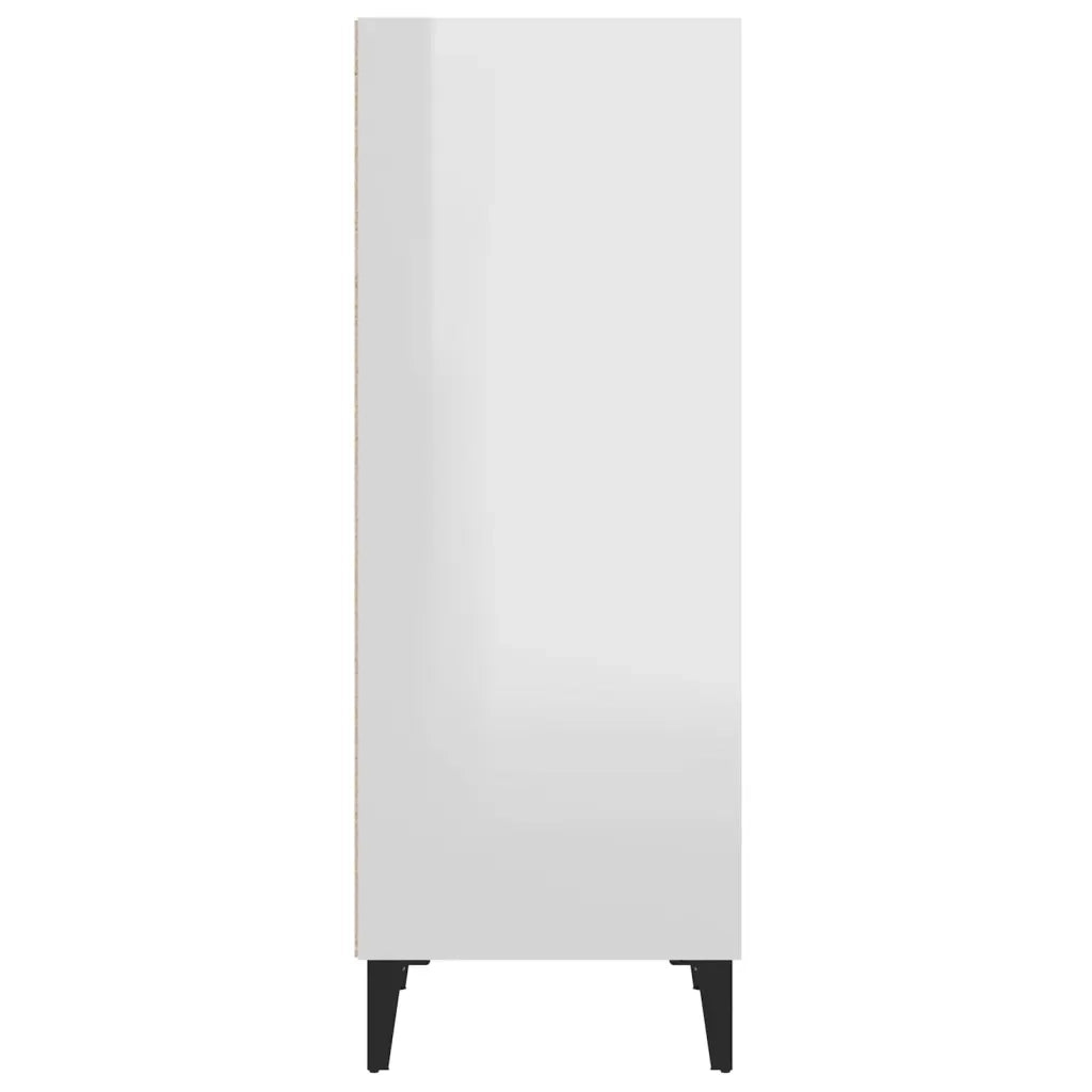 Credenza 34,5x34x90 cm in Legno Multistrato Bianco Lucido 812390
