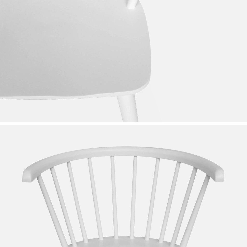 Set di 4 sedie in legno, bianco