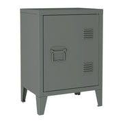 Comodino in acciaio laminato 57 x 40 x 30 cm grigio scuro 03_0008681