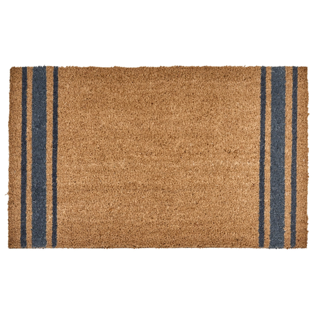 Zerbino in fibra di cocco naturale con fondo antiscivolo in PVC 40 x 60 cm Decorazione Classico Motivo a strisce tradizionale