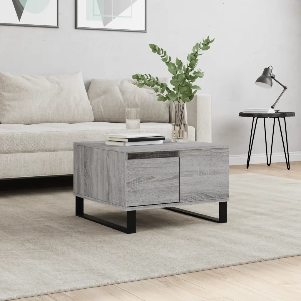 Tavolino salotto | Tavolino da caff¨¨ | Tavolino da Soggiorno Grigio Sonoma 55x55x36,5 cm Legno Multistrato