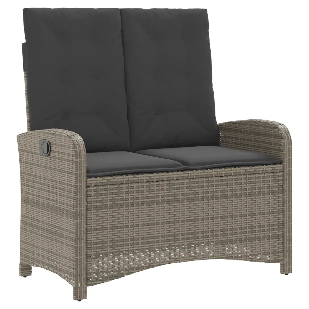 Set da Pranzo da Giardino 4 pz con Cuscini in Polyrattan Grigio 3277344