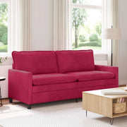 Divano Rosso Vino 196 x 81 x 87,5 cm Velluto
