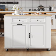 Isola da cucina 120x40-70x92 cm con piano apribile; prese integrate e vano rifiuti; MDF bianco naturale