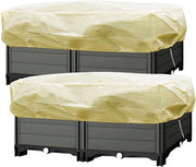 Copertura 2 in 1 per vasi fiorali, protezione per piante di interni, protezione per piante di balcone, protezione contro il gelo, 150 x 45 x 40 cm (beige)