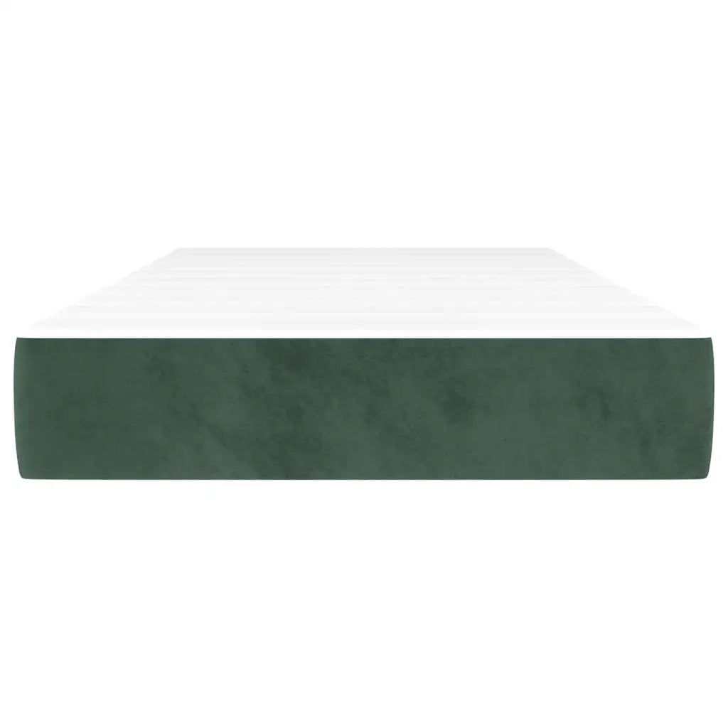 vidaXL Materasso a Molle Verde Scuro 90x210x20 cm in Velluto