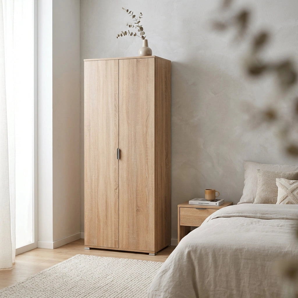 Armadio due ante 180 in Legno Composito cm 75x38x174 - MALCOLM