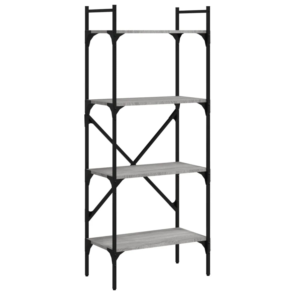 Libreria Grigio Sonoma 4 Ripiani 56x31,5x138,5 cm Multistratocod mxl 98484