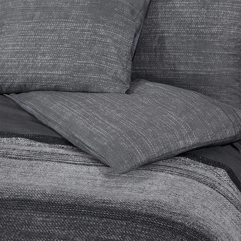 Set Copripiumino Grigio Scuro 260x240 cm in Cotone 136483