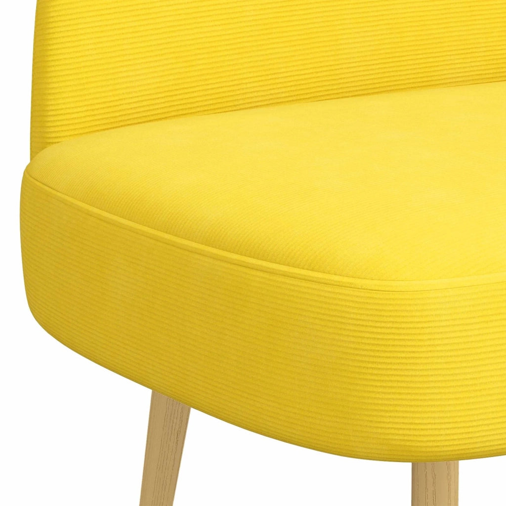 Panchina imbottita con schienale Giallo chiaro 110 x 60 x 76 cm