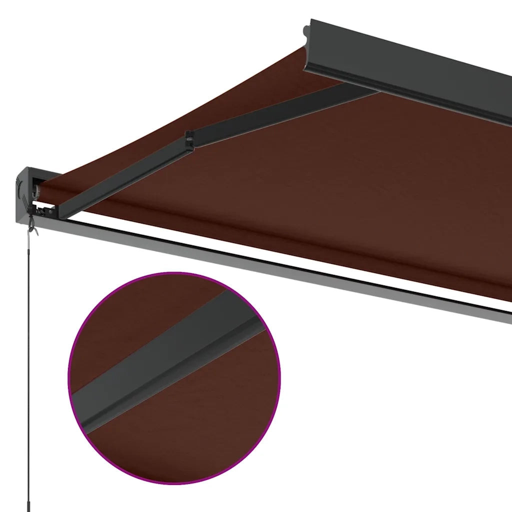 vidaXL Tenda Sole Retrattile Manuale 350x250 cm Marrone