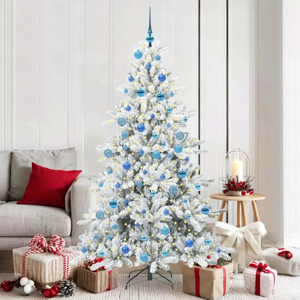 Albero di Natale Artificiale con Rami Pieghevoli Bianco 180 cm 3397725