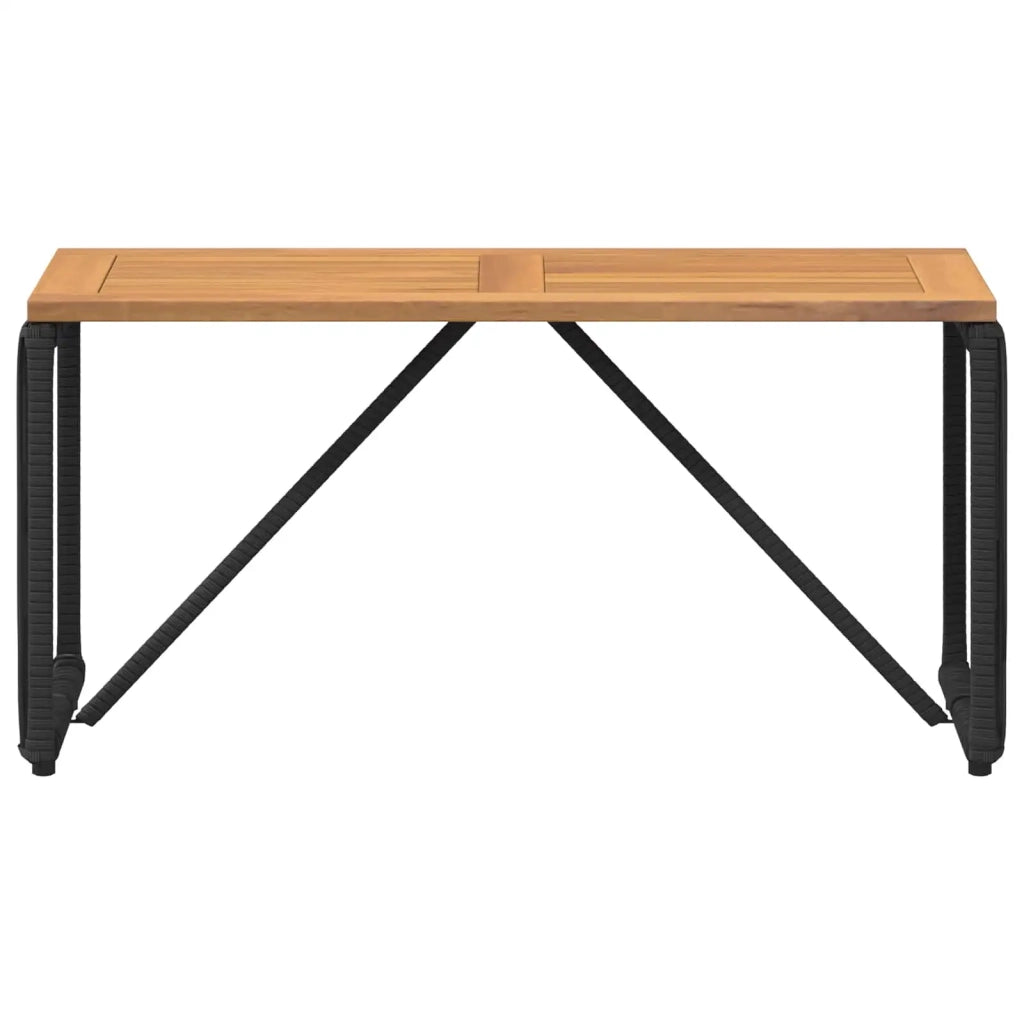 Tavolo da Esterno Nero e Marrone 80 x 40 x 40 cm polyrattan 42025164