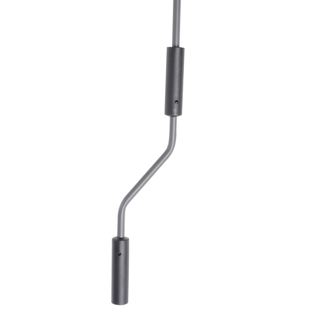 Tenda da balcone a bracci 200 x 150 cm, grigio scuro, regolabile in altezza e inclinazione, senza foratura