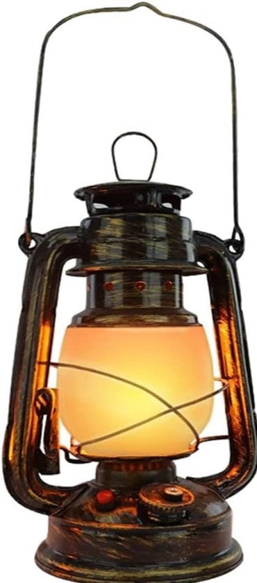 Lampada da Terra con LED Retro, Modalità di Illuminazione 3, Lampada da Tavolo Senza Filo con Ricarica, Lampada da Giardino con Stile Classico