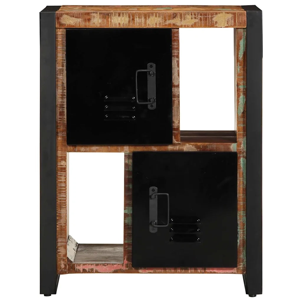 Credenza | Madia | Buffet da pranzo | Armadio da pranzo Multicolore 55x35x70 cm in Legno Massello Recupero