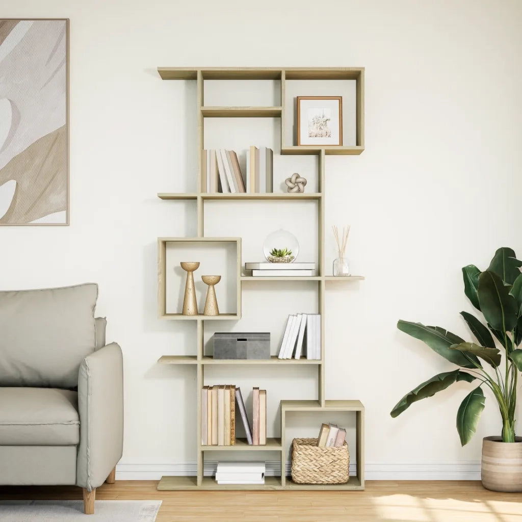 Libreria Rovere Sonoma 92x29x188 cm in Legno Multistrato 3310318
