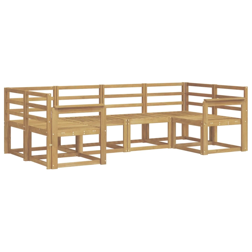 Set di divani da esterno 6 pcs Bianco Legno di Acacia Massello 3388108