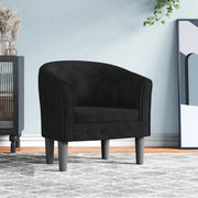 Divano Sedia-Poltrona Cabriolet Nera in Velluto 345069