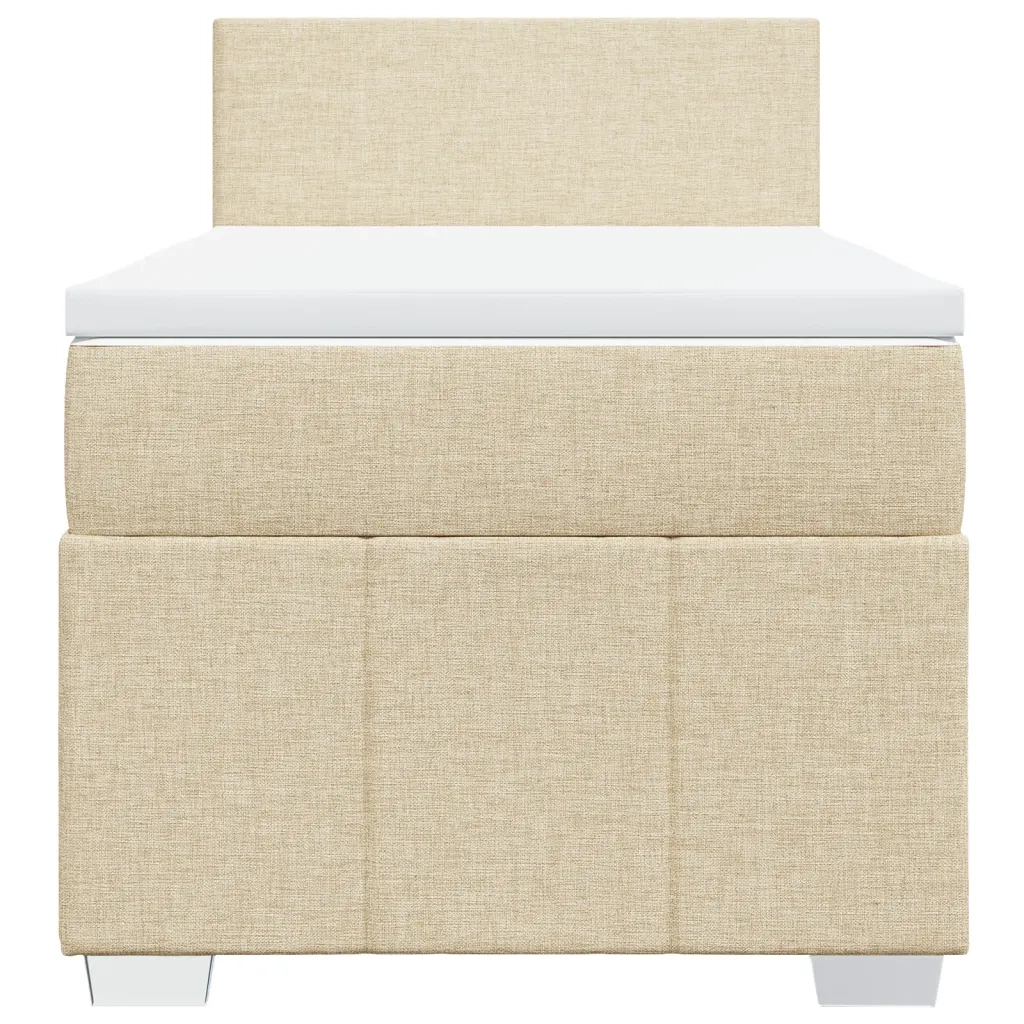 Giroletto a Molle con Materasso Crema 90x190 cm in Tessuto 3286921