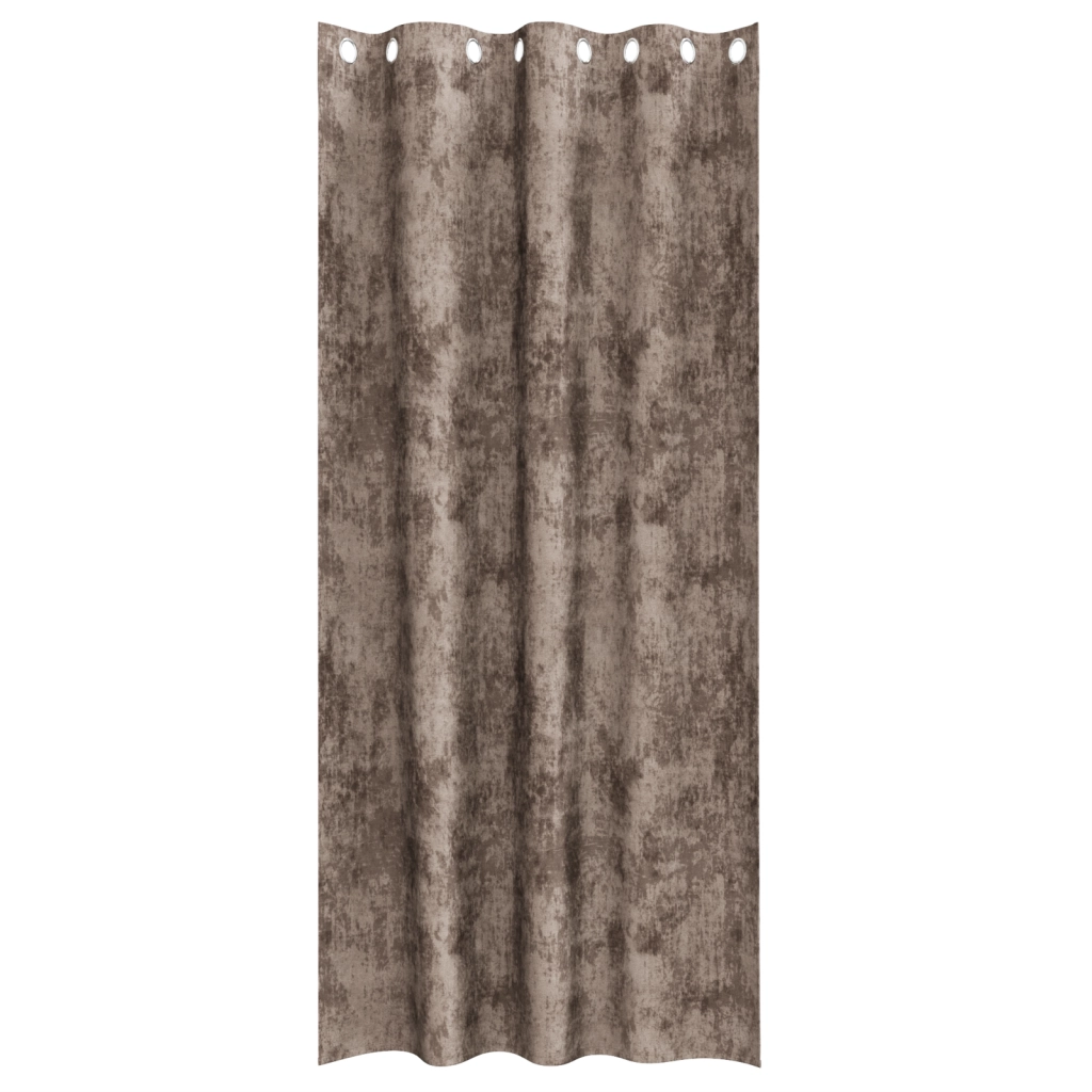 Tende in velluto 2 pz con occhielli Cappuccino 225x140 cm