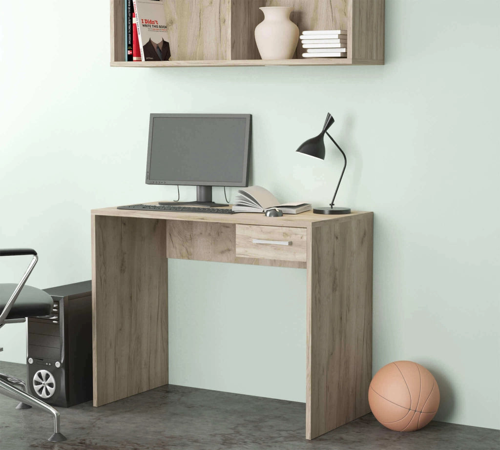 Scrivania Moderna con cassetto in Legno Composito cm 90x74x45 - KELVIN