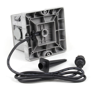 Presa multipla effetto granito per esterno 4 attacchi protezione IP44 2 interruttori