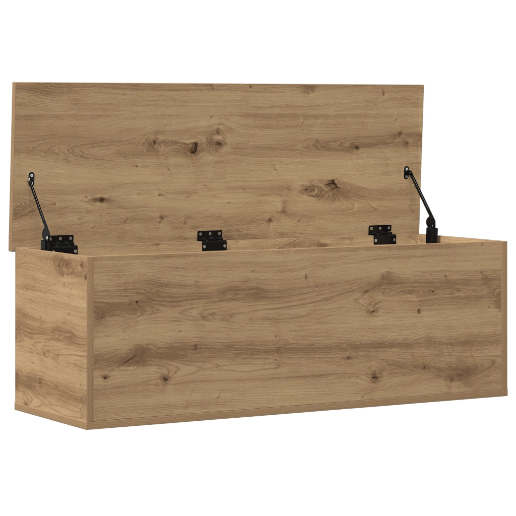 Scatola di Stoccaggio per la vitaXL in Rovere Artigianale 102x35x35 cm in Legno Ingegnerizzato